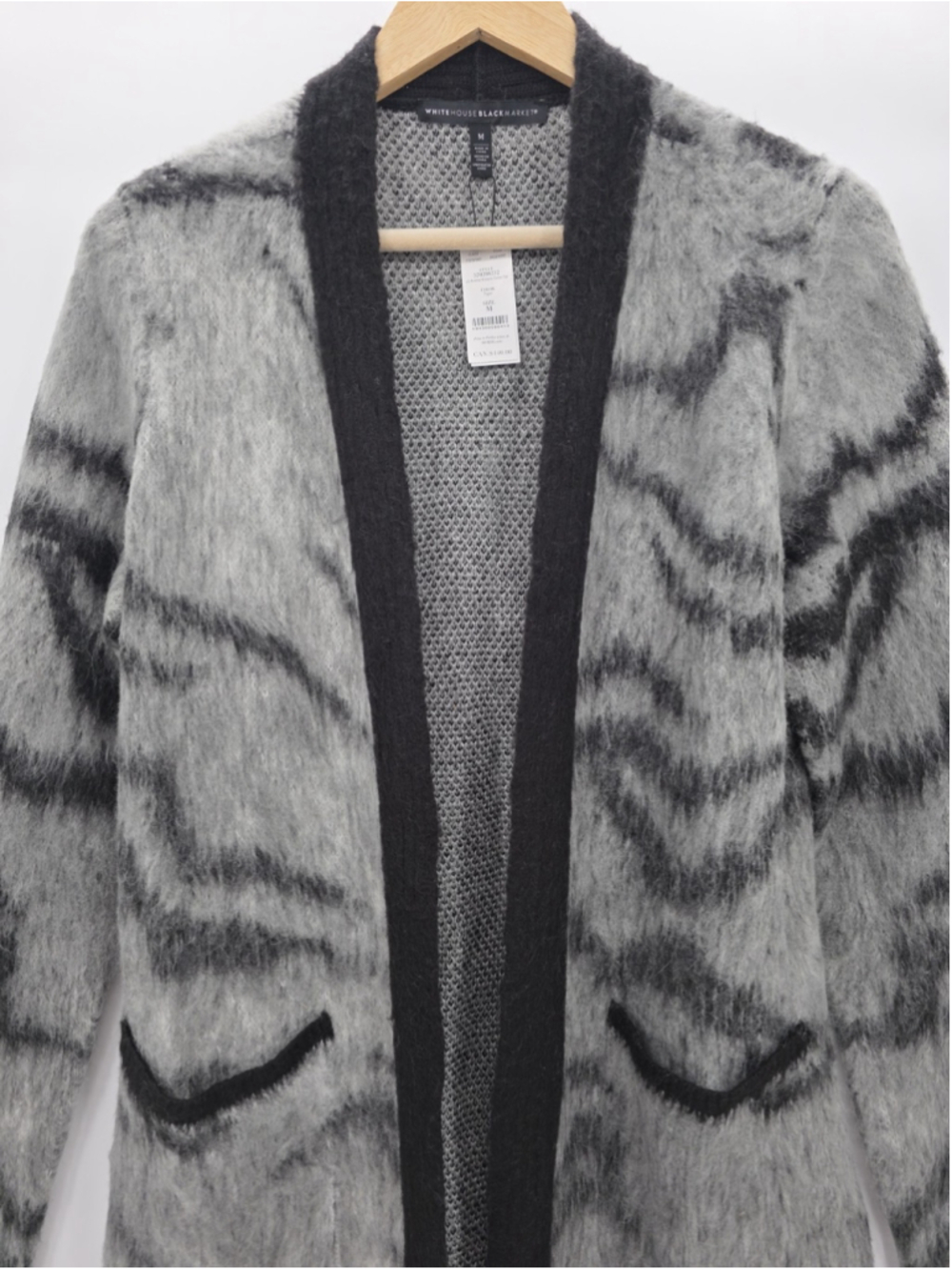 White House Black Market M Cardigan Alpaca Wool Luxury Old Money Preppy Chic$140 - Picture 5 of 16